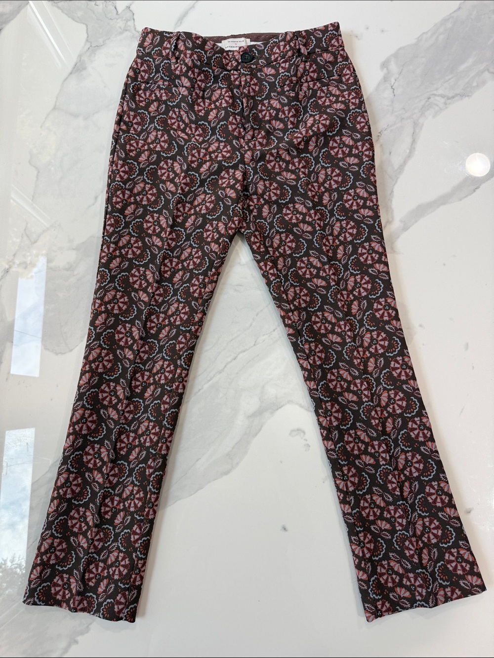 Anthologies Women’s Pink Floral Pattern Jeans for Fall